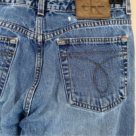 Calvin Klein 90’s Vintage Light Wash Sandblast 21 Flare Jeans Size 7 - Picture 9 of 14